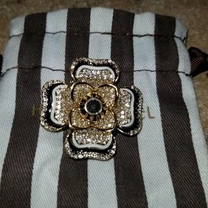 Henri Bendel Flower Swarovski Broach